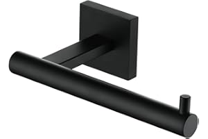KOKOSIRI Toilet Paper Holder for Bathroom Toilet Roll Holder Hold Mega Rolls Matte Black Stainless Steel B2005BK