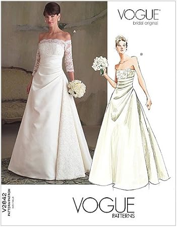Vogue Patterns V2842 Size Fw 18 22 Misses Dress Amazon Co Uk Kitchen Home
