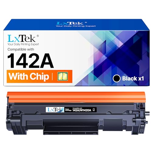 LxTek 142A Toner with Chip Compatible for HP Laserjet M140W Toner for HP 142A W1420A 142X W1420X for Laserjet Pro M110w M110 MFP M140w M140 M139w M139 (Black, 1-Pack)