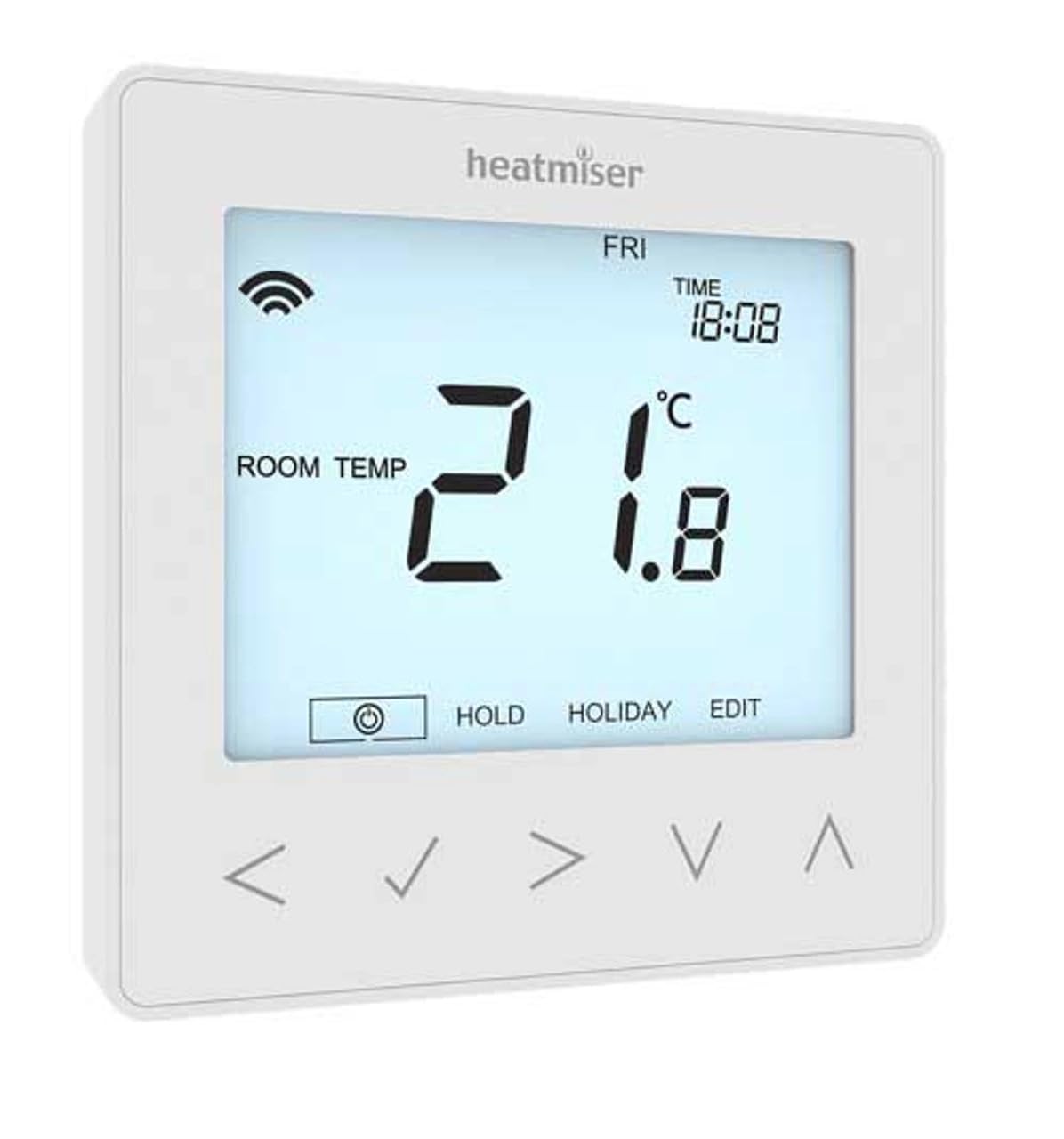 LavaTap Heatmiser NeoStat 12v V2 Programmable Thermostat for 12 Volt UFH Systems (Glacier White)