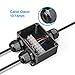 Junction Box, Beauty Star Waterproof IP66 Cable Connector, Larger 3 Way External Electrical Junction Box Outdoor Coupler M20 Cable Gland 10-14mm