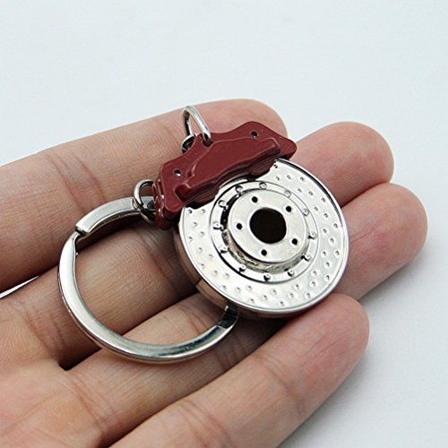 Domccy Auto Parts Models Key Chain Spinning Racing Brake Disc Keychain Personality Metal Keyring Keychain key chain, wallet pendant, ladies luggage accessories