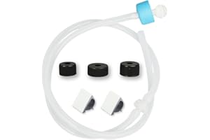 Uhuida Soap Dispenser Hose, 1.2m Silicone Hose with Upgraded Check Valve Extension Tube Kit, Sink Soap Dispenser Kitchen