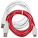 2 Pcs of Charging Cables Compatible NABi Jr, NABi 2S, NABi Dream Tab and NABi XD Tablets, AFUNTA 6.6ft/2m USB Charger Cord - White, Red