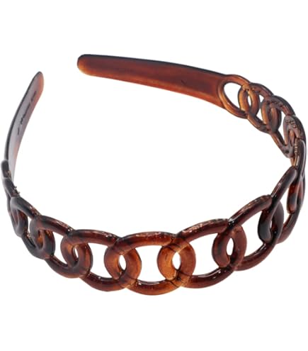 Parcelona Franse Brede 3/4 Celluloid Hoofdband - Schildpad Shell Bruin Haaraccessoire