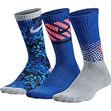 Nike Big Boys' Performance Cotton Cushioned Crew Socks 3 Pack