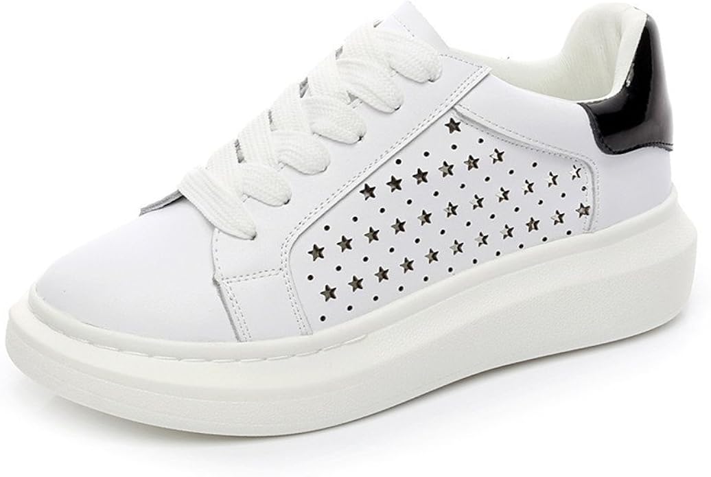 white canvas lace up flatform trainers