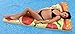 Kangaroo Gigantic Vinyl 70-inch Pizza Inflatable Raft Pool Float