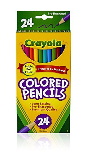 Crayola Colored Pencils, Assorted Colors, 24 Count (Pack of 3)