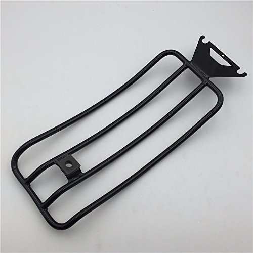 HK MOTO Motorcycle Black Steel Rear Shelf Fender Rack Plated Luggage Shelf 14"x6" For Harley Davidson FLHR Road King FLHRC FLHRS FLHT Electra Glide FLHX Street Glide FLTR Road Glide - Thumbnail 3