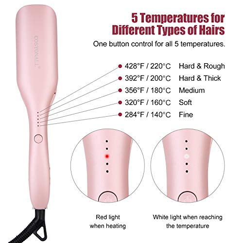 Welleisen Lockenwickler, Cosyonall 3 Fässer Mini Lockenstab, PTC Schnelle Heizung, 140 ℃ bis 220 ℃ Temperatureinstellungen, Keramik Crimper Lockenwickler,Haar Styling Werkzeug für Lange/kurze Haare