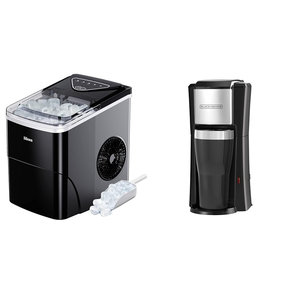 Silonn Ice Maker Countertop & Black+Decker CM618