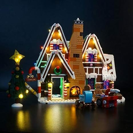 Amazon Lego レゴ Moc クリエイター エキスパートモデル 互換 ジンジャーブレッドハウス お菓子の家 Ledライト 照明 キット パーツ Dl130 ブロック ホビー
