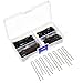 Hicarer 200 Pcs 2.4 & 2 Inches U Shaped Hair Pins with Storage Box Black and Brown for Women Hair Bobby Pins with Clear Storage Box