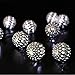 LUCKLED 11ft 10 LED Fairy Moroccan Ball Lights, Globe Solar String Lights Decorative Lighting for Indoor/Outdoor, Home, Garden, Patio, Lawn, Party and Holiday Decorations (Daylight White)