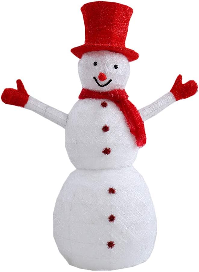 Beautiful Christmas Snowman Decorations Striking Red Scarf High Hat