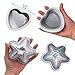 MelonBoat Metal Bath Bomb Molds Fizzies Set of 5, 2 Shell Shape, 4 Hemispheres (2-3/8