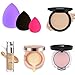 [Updated Version] 3pcs Soft Flawless Makeup Blender Sponge Bonus with Makeup Hairbands, Miayon Applicator Beauty Blender Puff Set Foundation Blending Blush Concealer Eye Face Powder Cream