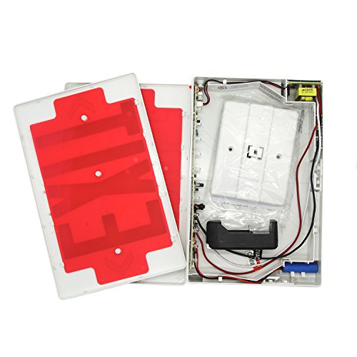 Ainfox 6 Pack LED Exit Sign Emergency Wall Light, Back -up Letter Cover (red/6pack) - Thumbnail 5