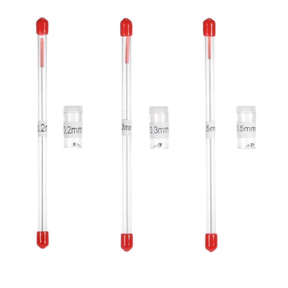 Gocheer Aérographe Accessoires Kit 0,2mm/0,3mm/0,5mm Buse et Aiguille pour Createx Iwata Revell KKmoon Wiltec Timbertech vidaXL Vallejo Wiltec Fengda PASSCHE Silverline Aztek Airbrush