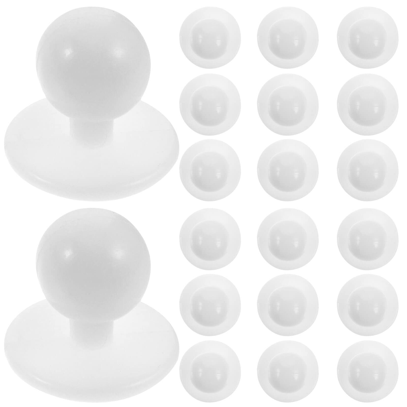 COHEALI Chef Suit Sewing Buttons Set 100Pcs Plastic Round Coat Buttons for Chef Clothes Replacement DIY Crafts Durable and Convenient Kitchen Workwear