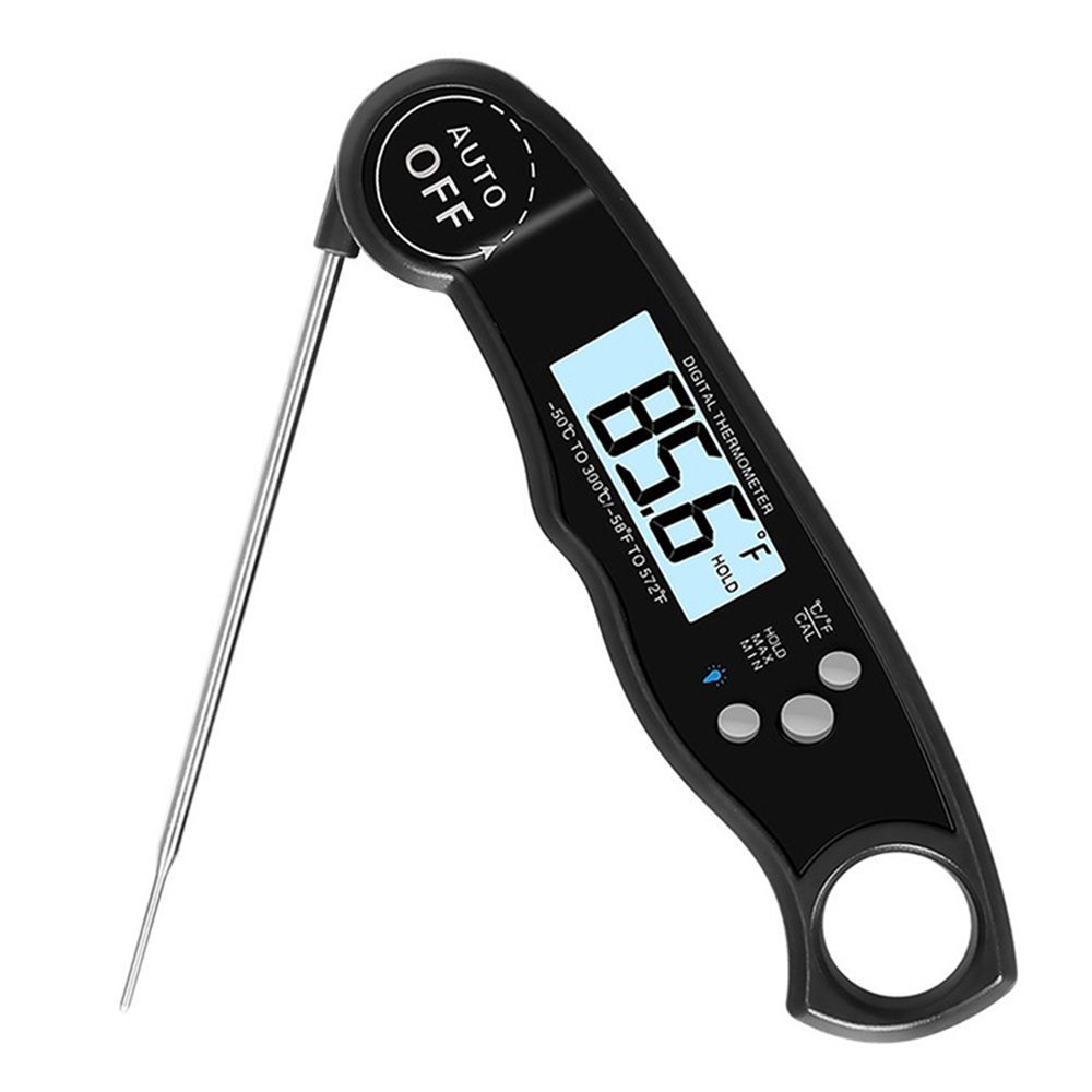 Eocol Instant Read Thermometer BBQ Smoker Grill Ultra Fast Count Cooking Meat Thermometer Probe Magnetic Digital LCD Food Thermometer with Foldable Probe, Waterproof Thermometer