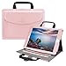 Fintie Handbag Case for iPad 9.7 2018/2017, iPad Air 2, iPad Air, Multi-Angle Viewing Stand Cover with Handle, Document Pocket, Auto Wake/Sleep for iPad 6th / 5th, iPad Air 1/2, Rose Gold
