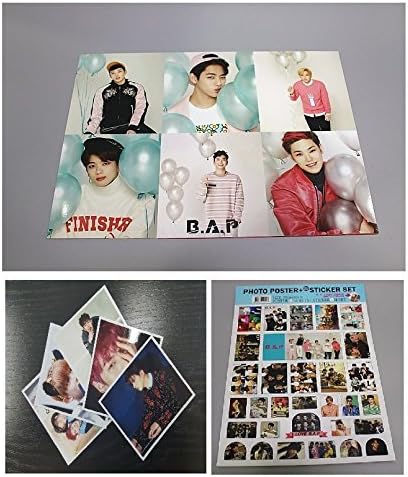 TS Entertainment BAP B.A.P - 12 PHOTO POSTERS(16.5 x 11.7 inches) + 1 STICKER + 5 Photos(4 x 3 inches)