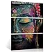 Shuaxin Modern Large Buddha Wall Art Print on Canvas Home Living Room Decorations Wall Art 3 Panel 16x32inch (Framed Ready to Hang)
