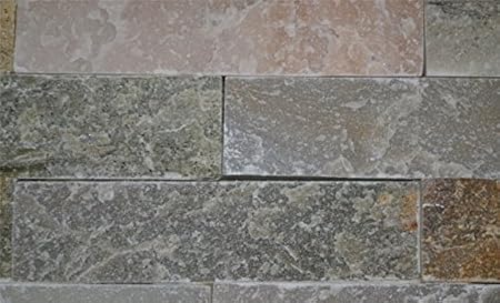 Muster Naturstein Wandverblender Bunt 60x15x1 5 4cm Riemchen Kaminverkleidung Verblender Natursteinwand Wandverkleidung Verblenderstein Amazon De Kuche Haushalt