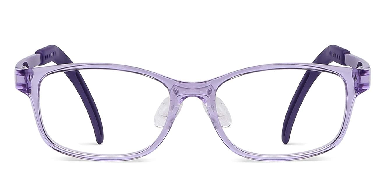 Lenskart Junior Purple Transparent Rectangle Computer Glasses For Kids Age 812 yrs LKJ