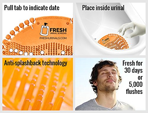 5 Urinal+Screen+Deodorizer+Pack+Anti+Splash