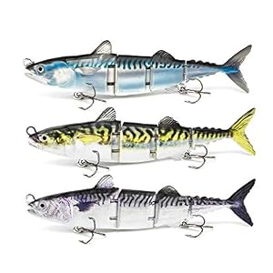 Ods Leurre De Pêche Au Thon 4 Segments Articulés Avec Hameçons Triples Pour Eau Douce Et Eau Salée