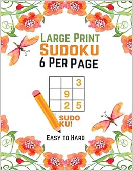 large print sudoku 6 per page easy to hard supreme easy samurai greatest sudoku ever puzzle book easy medium hard night dark 9798657514971 amazon com books