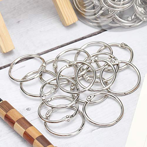 thumbnail image 2 of Aazon.co : Binder Rings 1 Inch 85 Pcs- Nickel Plated Silver Etal 2 of 10