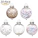 Sea Team Shatterproof Clear Plastic Christmas Ball Ornaments Decorative Xmas Balls Baubles Set with Stuffed Delicate Decorations (60mm/2.36 inch 30-Pack, Iridescent)