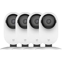 YI 4pc Home Camera, 1080p Wireless IP Security Surveillance System with Night Vision, Baby Monitor on iOS, Android App - Cloud Service Available