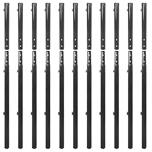 Tidyard Maschendrahtzaun Gartenzaun Gitterzaun Drahtzaun Zaun mit Pfosten und Beschlägen Maschen 60 x 60 mm Abgrenzung… – Bild 5