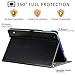 Ztotop Folio Case for Amazon flre HD 8 Tablet (8th/7th Generation,2018 and 2017 Release) - Smart 360 Degree Rotating Leather Cover Slim Folio Multi-Angle Viewing Stand Case with Auto Wake/Sleep, Black