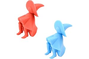 Tibapla 2 Pcs Silicone Pot Lid Lifters, Heat Resistant Pot Lid Holders, Witch Shape Spill Proof Lid Lifter for Kitchen Soup P