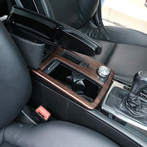 For C class W204 2008-2013 Car Pine Wood Grain ABS Central Console Cup holder Bracket Frame Trim