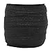 Mandala Crafts 5/8 Inch Black Fold Over Elastic Ribbon - 20 Yards FOE Foldover Stretchy Ribbon Band for Hair Ties, Headbands, Hair Bows, and Sewing Crafts