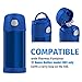 6 PCS(2 Straws+2 Cleaning Brushes) for Thermos Replacement Straws with 2 Silicone Stems, Compatible with Thermos Funtainer 12 Ounce Bottle F401(with a carry loop), Drinking Straws Set with Cleaning Brushes
