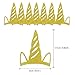 SERONLINE 18pcs Unicorn Party Horn Hats Birthday Hats, Glitter Gold Unicorn Headband Theme Party Supplies