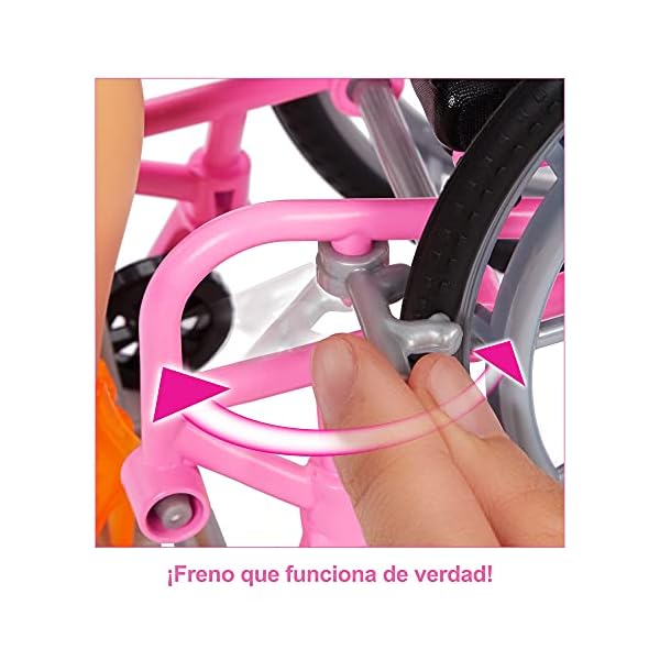 Barbie-Fashionistas-Doll-165-with-Wheelchair-and-Long-Blonde-Hair Barbie Fashionistas Doll #165, with Wheelchair & Long Blonde Hair Wearing Tropical Romper, Orange Shoes & Lemon Fanny…