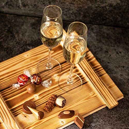 Geschenkset Nizza | Geschenkkorb gefüllt mit Sekt Brut Chardonnay, Lindt Pralinen & Holzkiste | Schokoladen Präsentkorb… – Bild 4