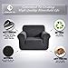 Chunyi Jacquard Sofa Covers 1-Piece Polyester Spandex Fabric Slipcover (Chair, Gray)