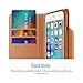 iPhone 6S Wallet Case, MAXBOOST Elegance Series iPhone Wallet Cover for iPhone 6 / 6S Protective PU Leather Card Case w/3 Card Slots + Side Pocket Flip Magnetic - Black/Brown
