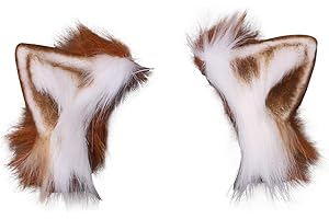 VIGVAN KYC Animal Ears Kawaii Plush Cat Ears Hair Clip Headdress Halloween Cosplay