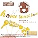 OKEPS Hxeredue YuanKanJu 124 pcs Family Gold Glitter Cupcake Toppers Housewarming Gifts for House Warming Welcome New Home Party Decorations Supplies